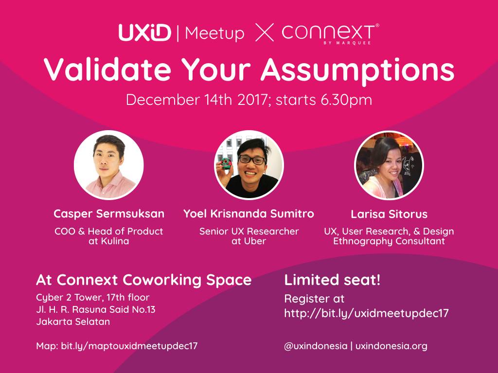 UXID Meetup @ Jakarta Desember 2017