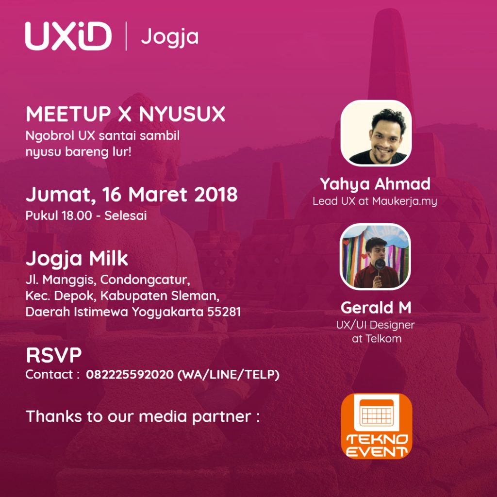 UXID Jogja Meetup Perdana 2018 – NyusuX