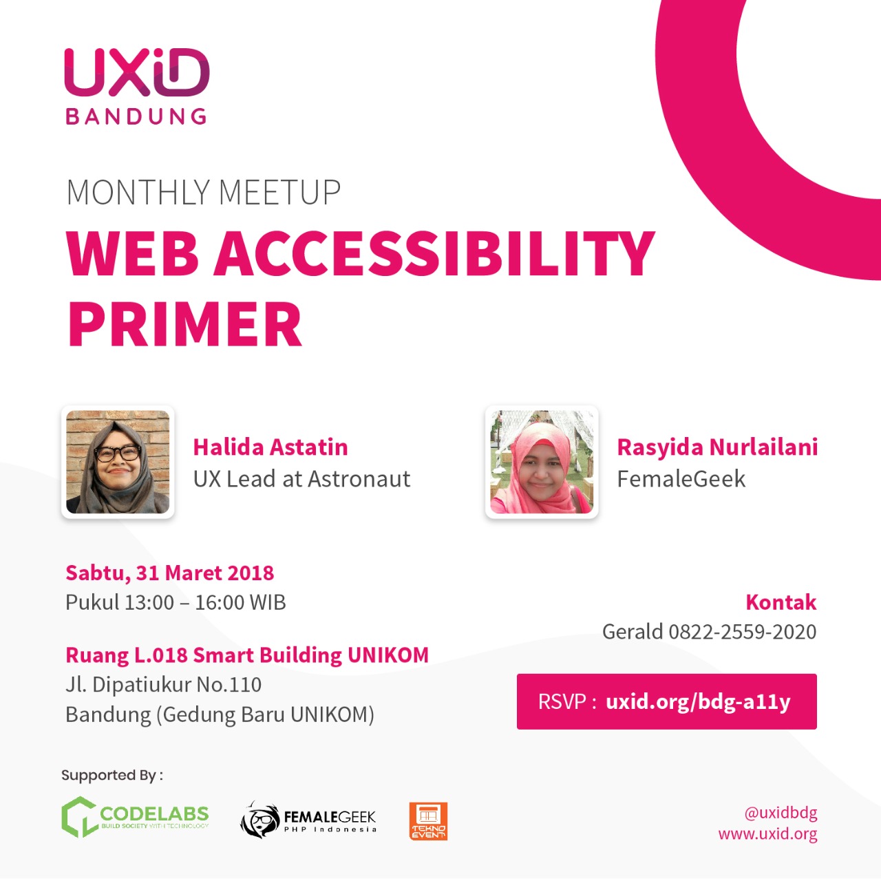 UXiD Bandung Meetup Maret 2018: Web Accesibility Primer